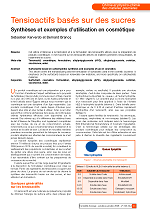 Tensioactifs basés sur des sucres