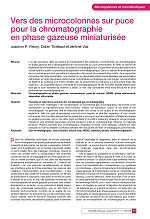 Vers les microcolonnes sur puces pour la chromatographie en phase gazeuse miniaturisée