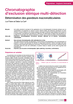 Chromatographie d’exclusion stérique multi-détection : détermination des grandeurs macromoléculaires