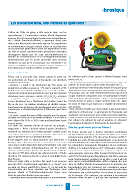 Les biocarburants, une remise en question ?