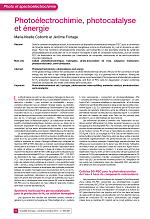 Photoélectrochimie, photocatalyse et énergie