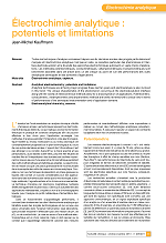 Électrochimie analytique : potentiels et limitations
