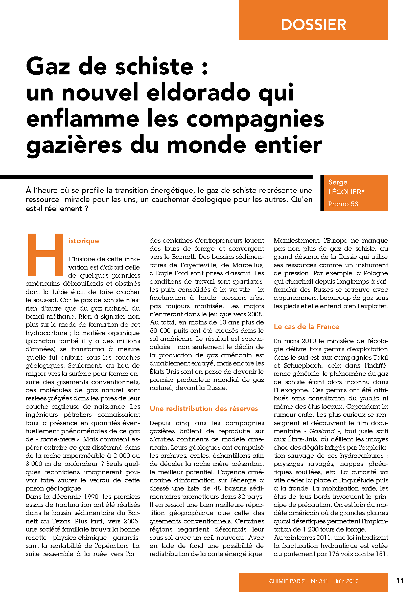 Le gaz de schiste, miracle ou cauchemar économique ?