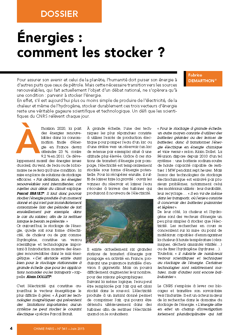 Stockage de l’énergie