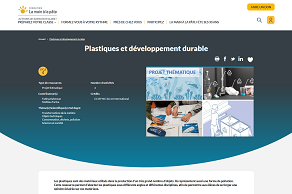 Plastiques et développement durable