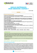 Quel(s) matériau(x) pour observer l'espace ?