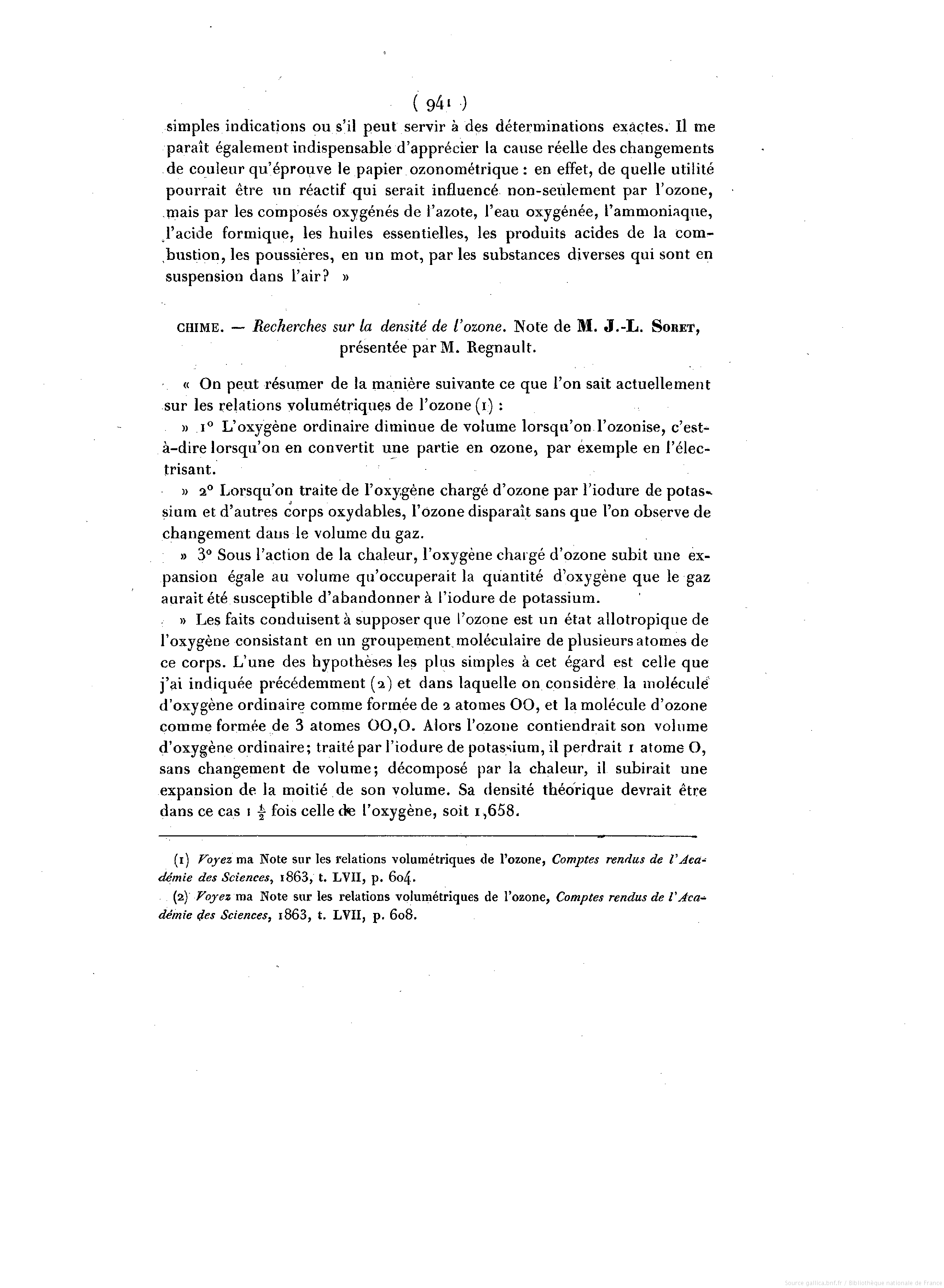 Formule de l’ozone