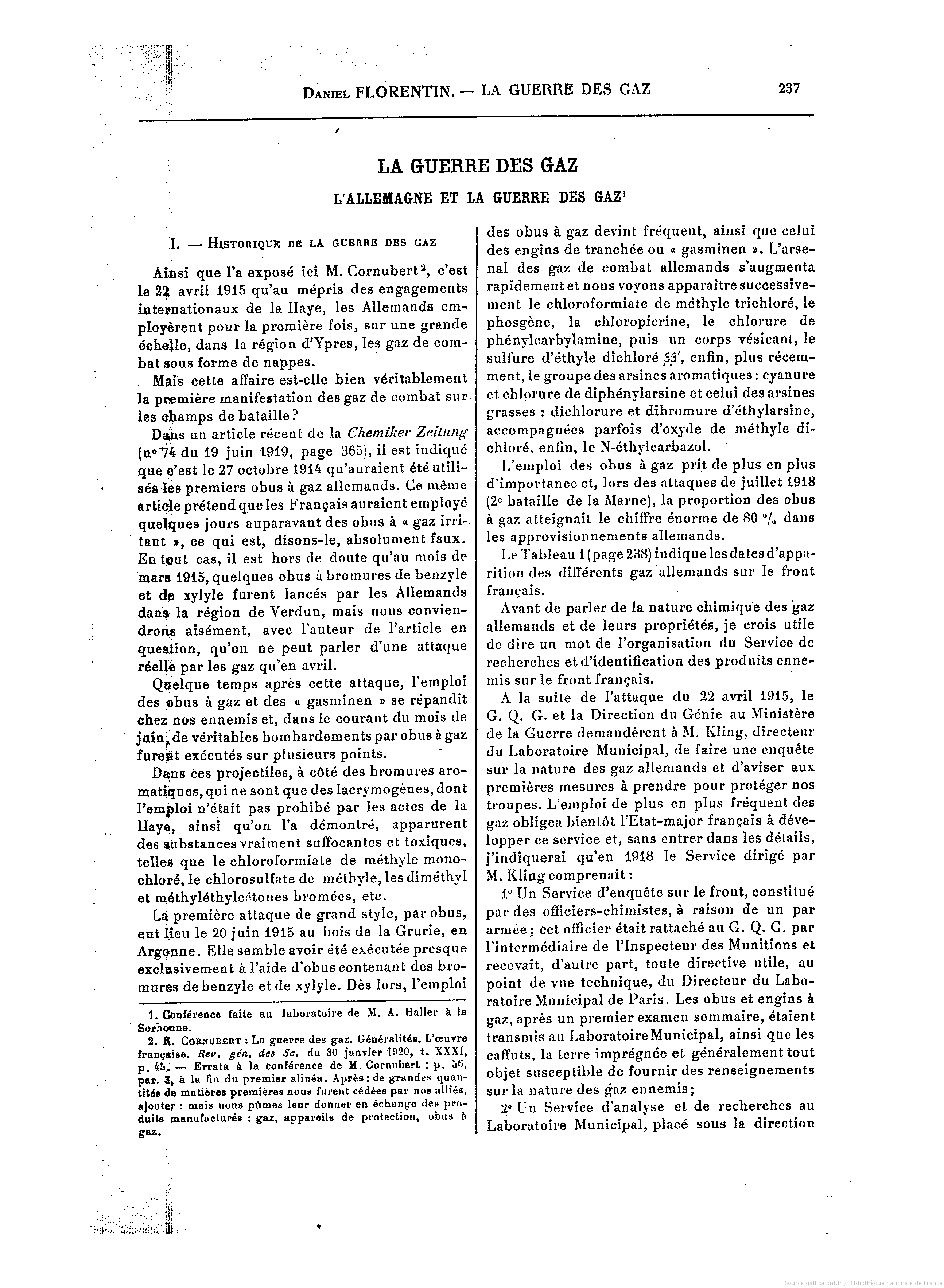 1914-1918 : la guerre des gaz