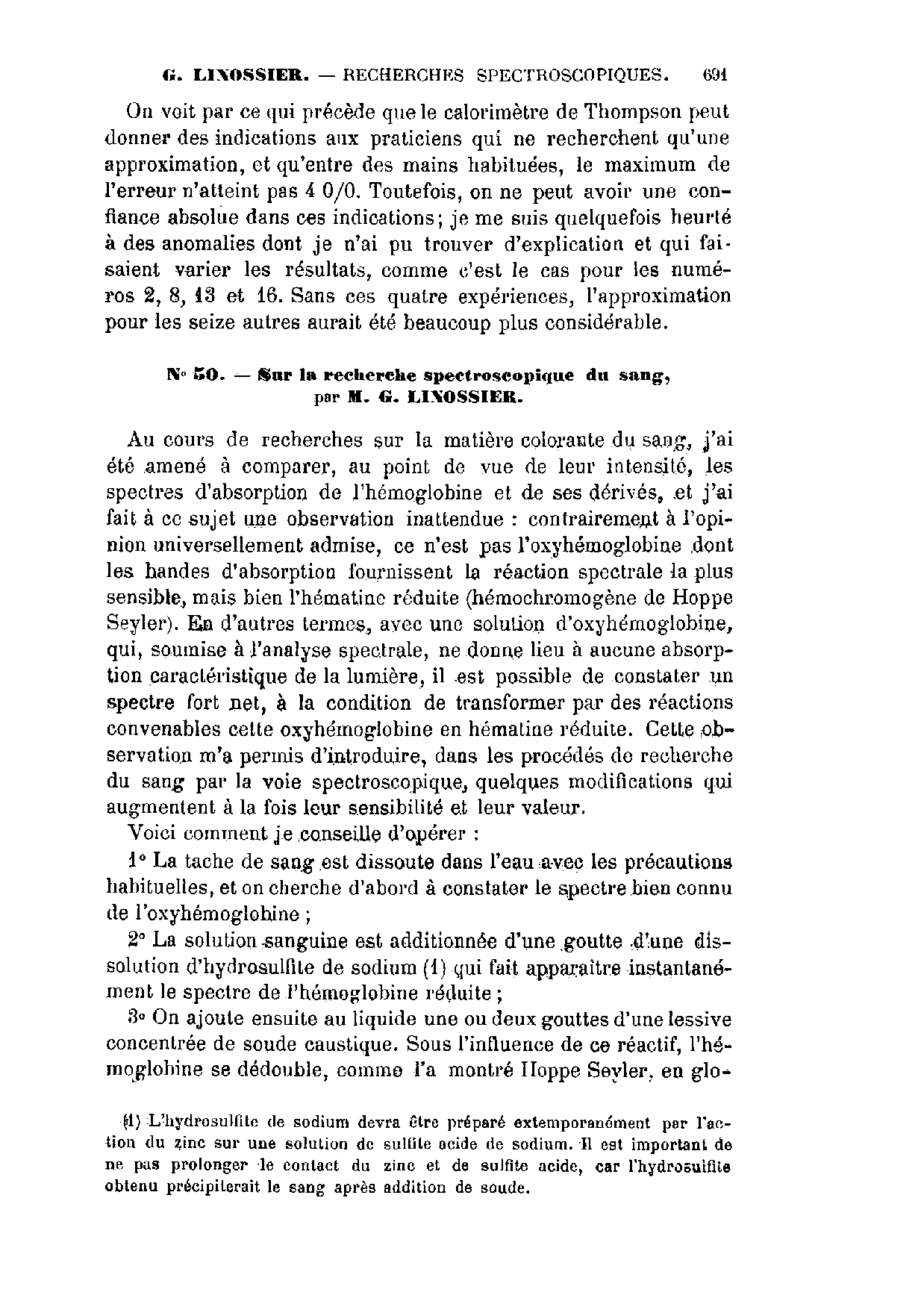Spectroscopie du sang