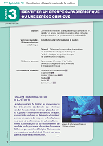Identifier un groupe caractéristique ou une espèce chimique