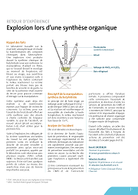 Retour d'expérience : Explosion lors d'une synthèse organique