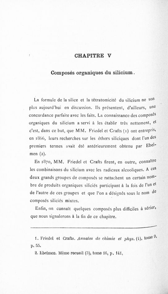 Les composés organiques du silicium