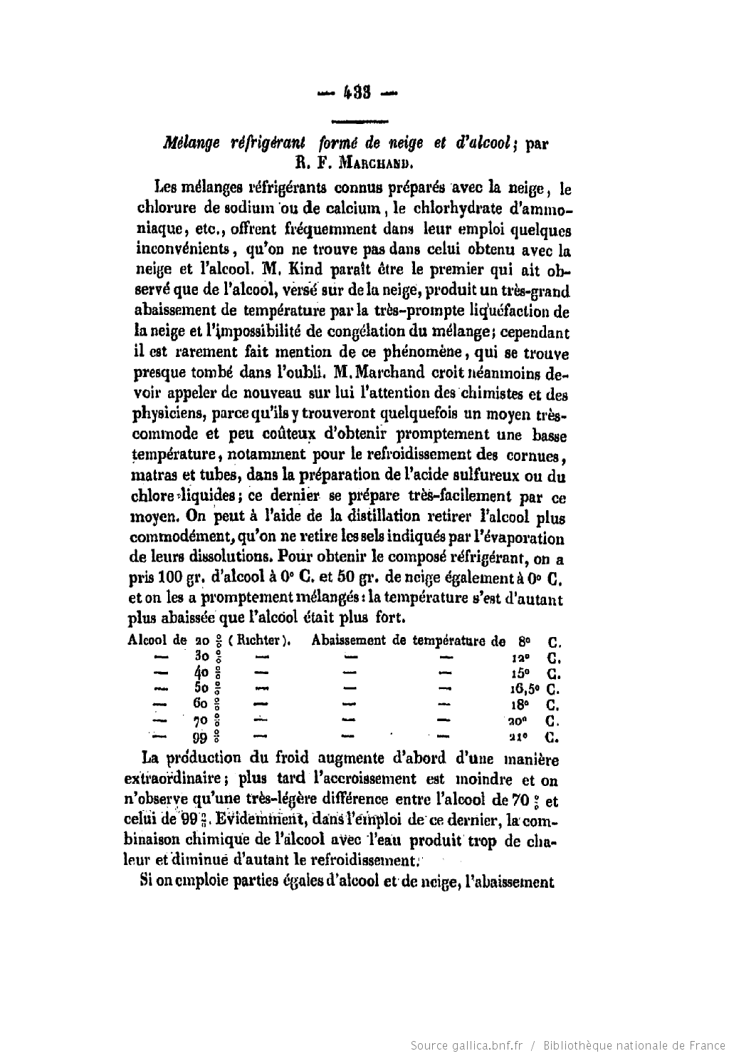 Un mélange réfrigérant