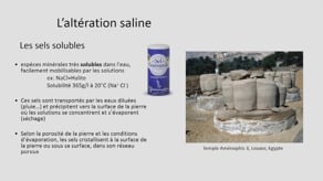 La conservation de la pierre en milieu salin