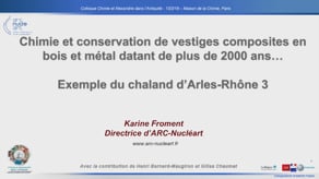 Conservation de vestiges composites en bois et métal datant de plus de 2000 ans
