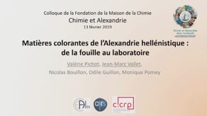 Matières colorantes de l’Alexandrie hellénistique : de la fouille au laboratoire