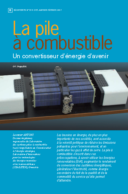 La pile à combustible, un convertisseur d’énergie d’avenir