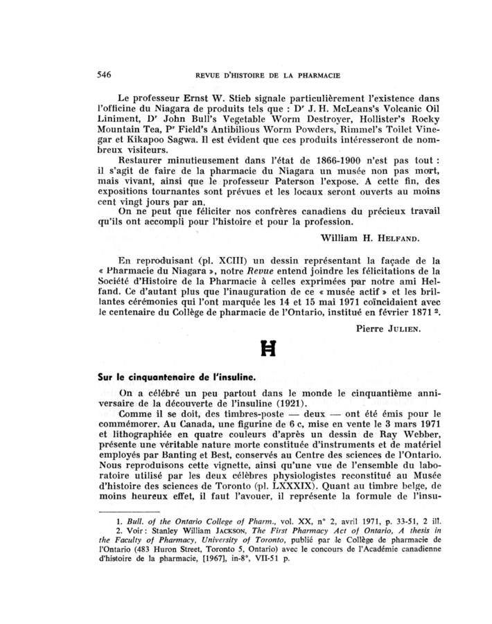La découverte de l’insuline