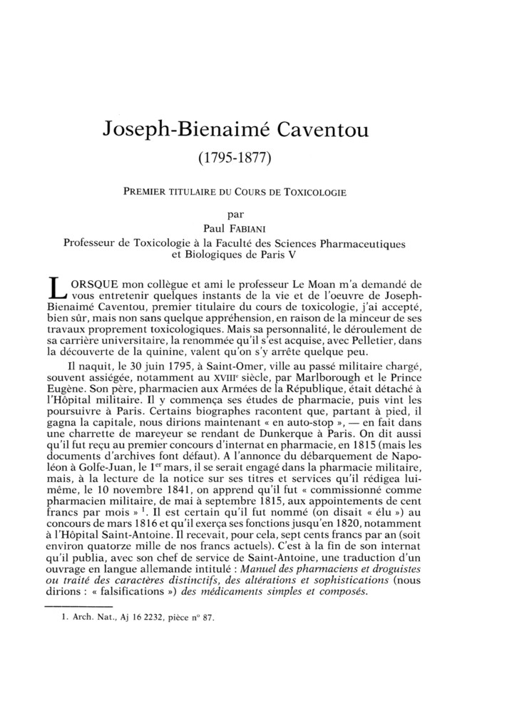 Joseph Bienaimé Caventou