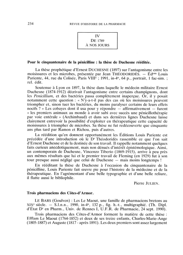 La thèse d’Ernest Duchesne