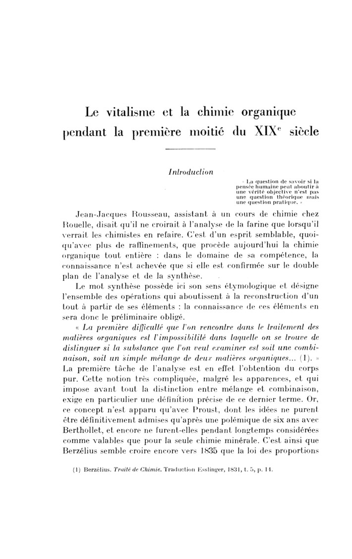 La synthèse organique avant Berthelot (1827-1907)