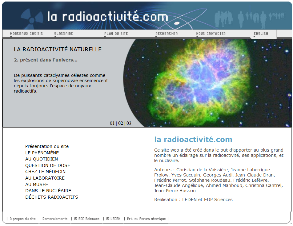 Site laradioactivite.com